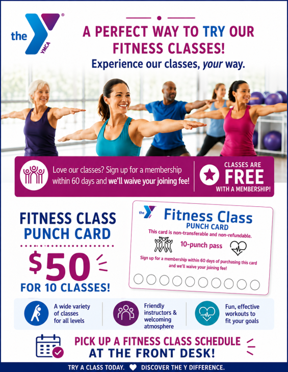 Fitness Class Punch Card